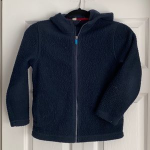 Lands End boys hooded fleece jacket size 7